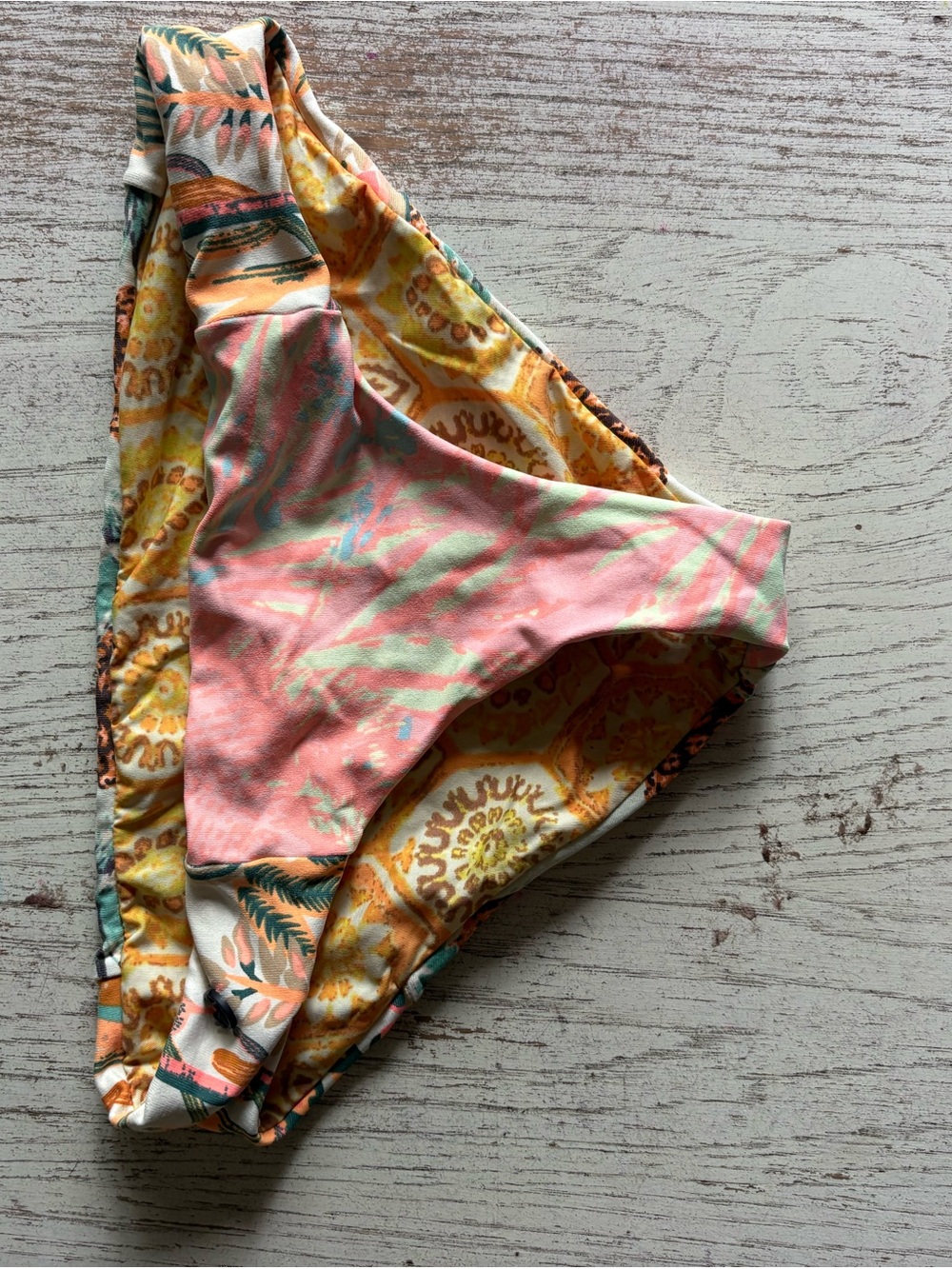 Maje Reversible Bikini Bottoms in Pink and Yellow Floral